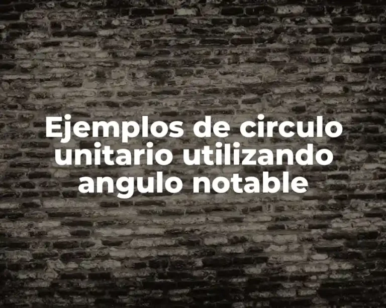 Ejemplos de circulo unitario utilizando angulo notable