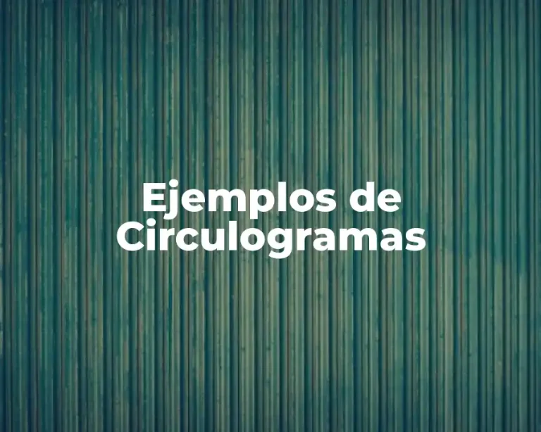 Ejemplos de Circulogramas