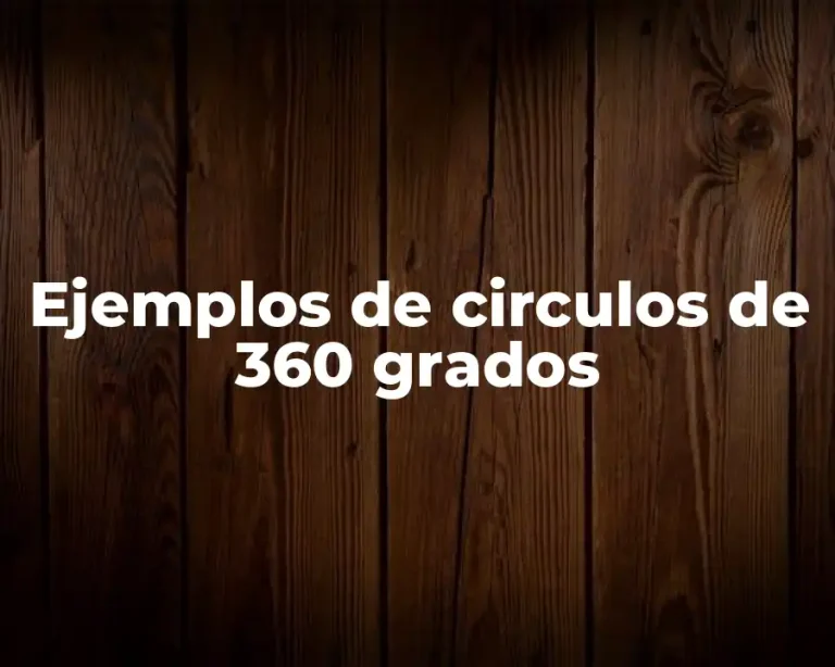 Ejemplos de circulos de 360 grados