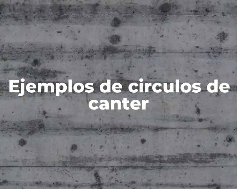 Ejemplos de circulos de canter