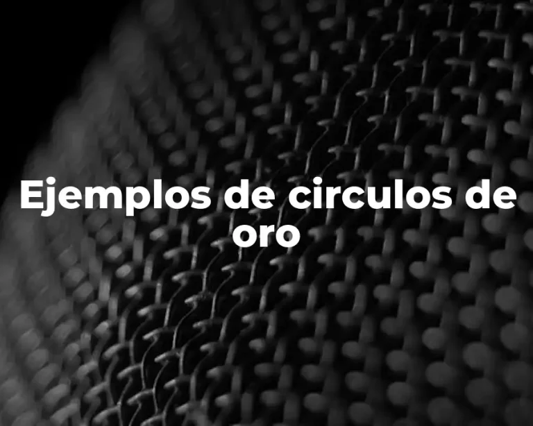 Ejemplos de circulos de oro