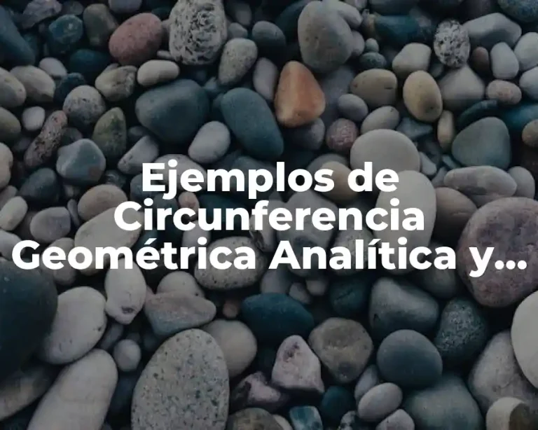 Ejemplos de Circunferencia Geométrica Analítica y Significado