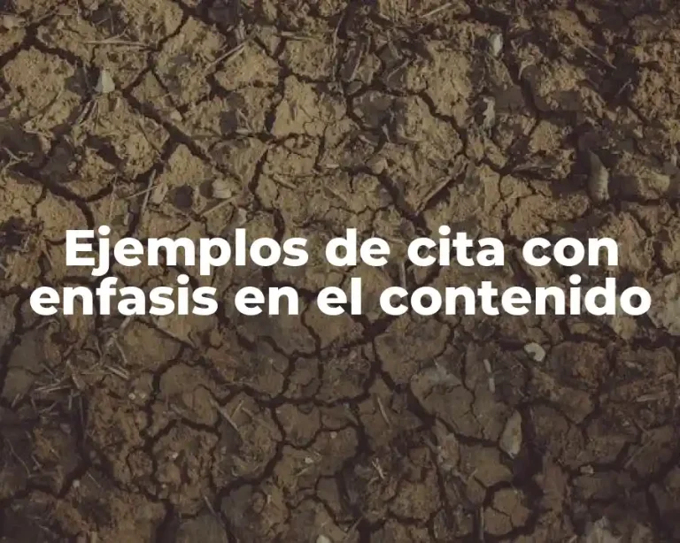 Ejemplos de cita con enfasis en el contenido
