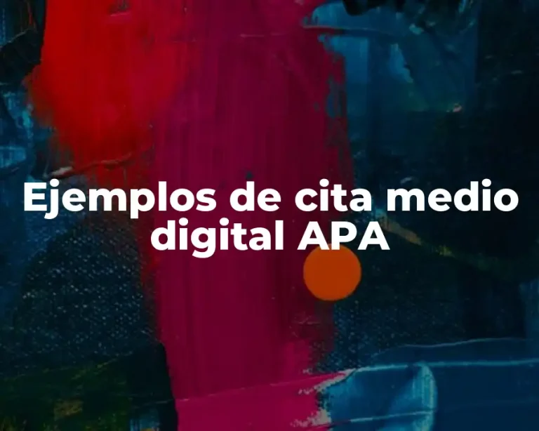 Ejemplos de cita medio digital APA