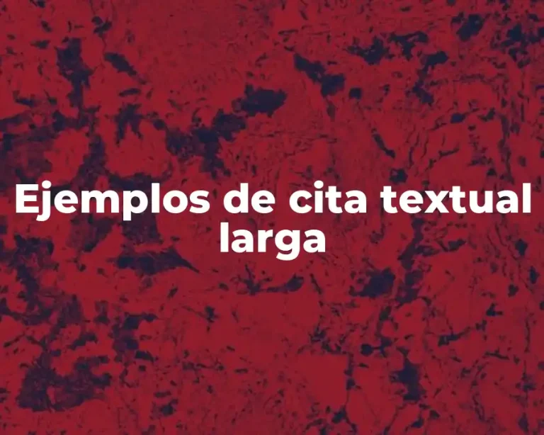 Ejemplos de cita textual larga