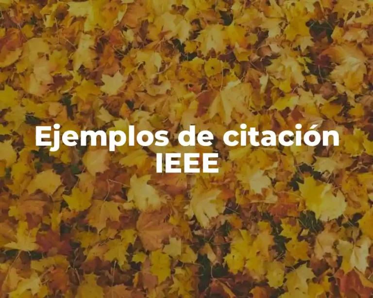 Ejemplos de citación IEEE