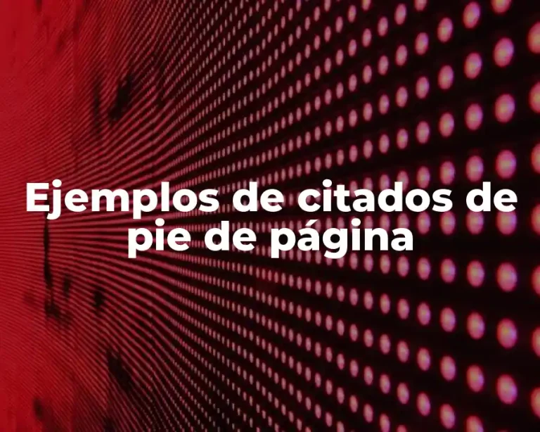 Ejemplos de citados de pie de página