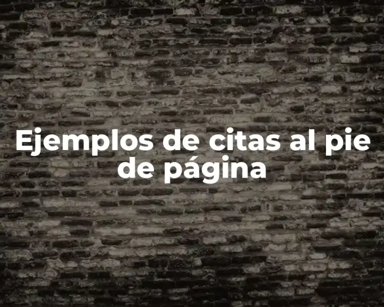 Ejemplos de citas al pie de página