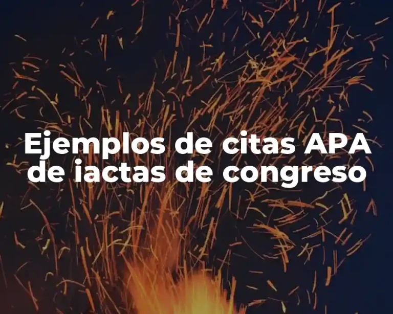 Ejemplos de citas APA de iactas de congreso