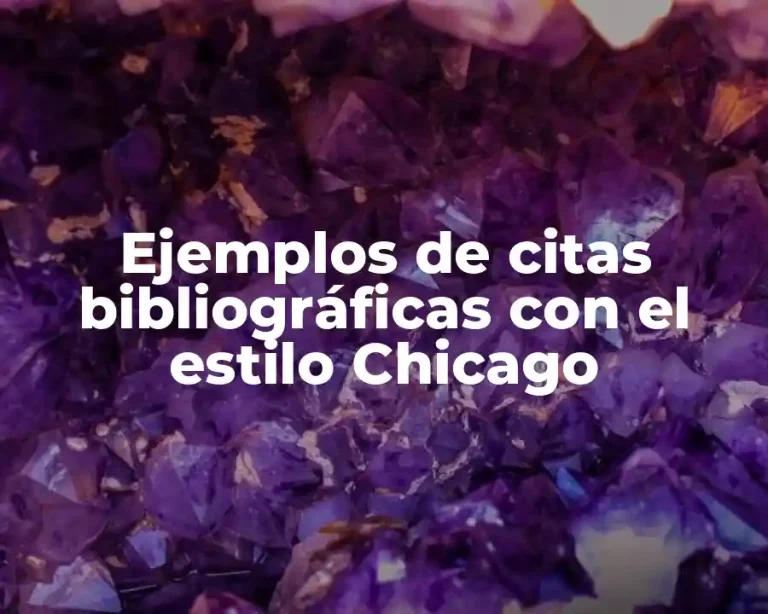 Ejemplos de citas bibliográficas con el estilo Chicago