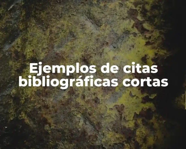 Ejemplos de citas bibliográficas cortas