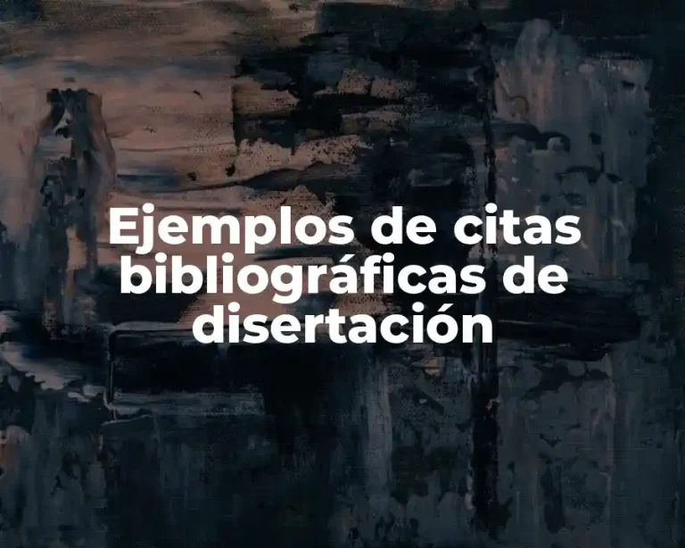 Ejemplos de citas bibliográficas de disertación