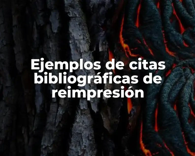 Ejemplos de citas bibliográficas de reimpresión