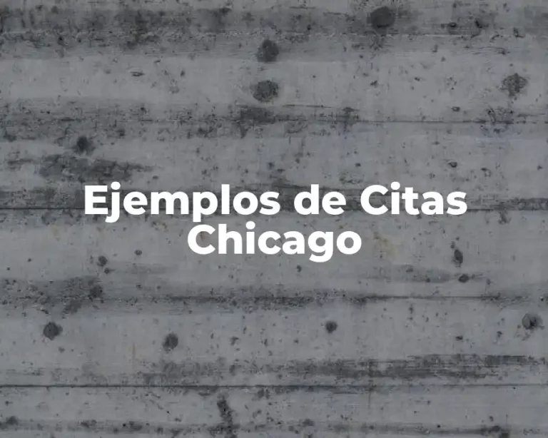 Ejemplos de Citas Chicago