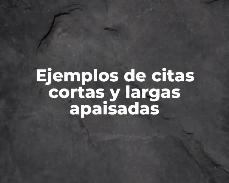 Ejemplos de citas cortas y largas apaisadas