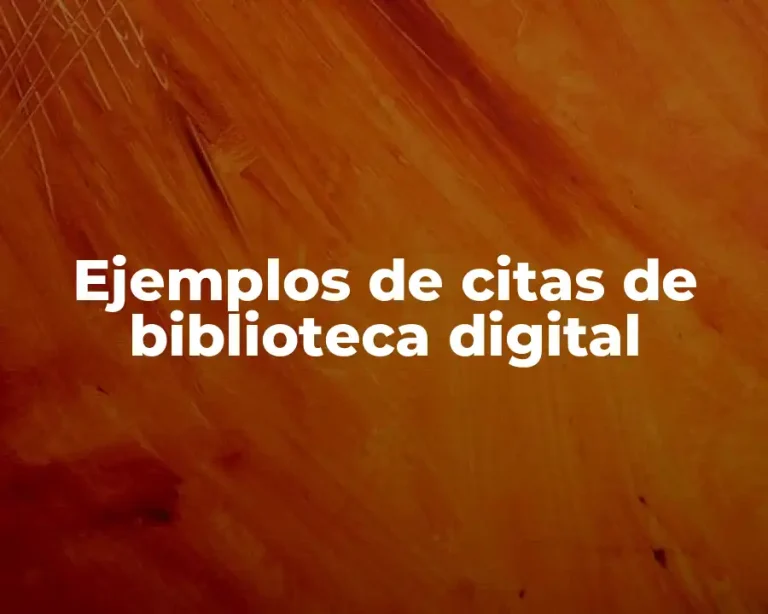 Ejemplos de citas de biblioteca digital