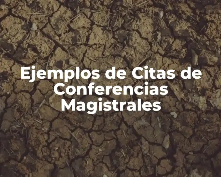 Ejemplos de Citas de Conferencias Magistrales
