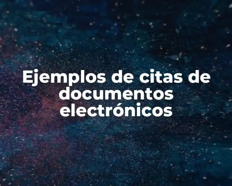 Ejemplos de citas de documentos electrónicos