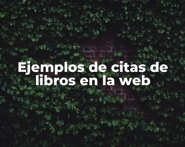 Ejemplos de citas de libros en la web