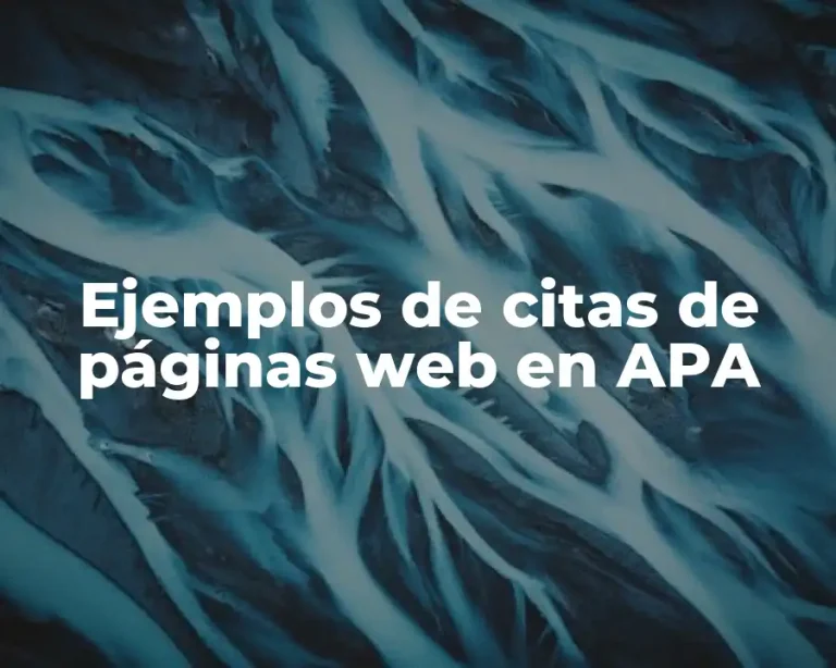 Ejemplos de citas de páginas web en APA