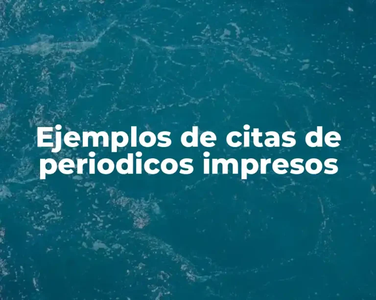 Ejemplos de citas de periodicos impresos