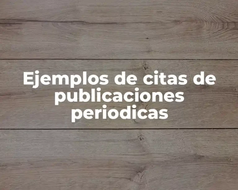 Ejemplos de citas de publicaciones periodicas