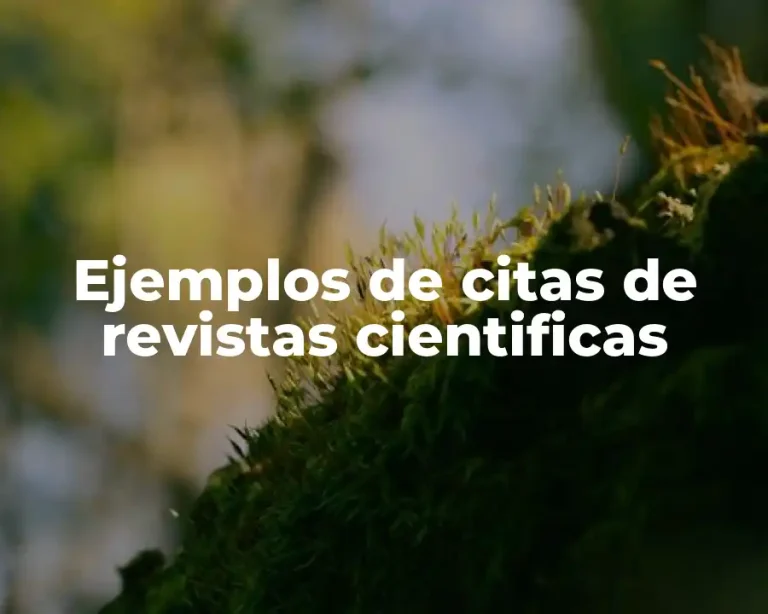 Ejemplos de citas de revistas cientificas