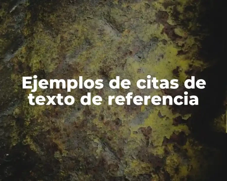 Ejemplos de citas de texto de referencia