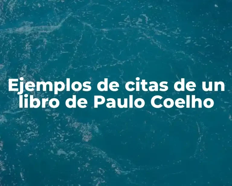 Ejemplos de citas de un libro de Paulo Coelho