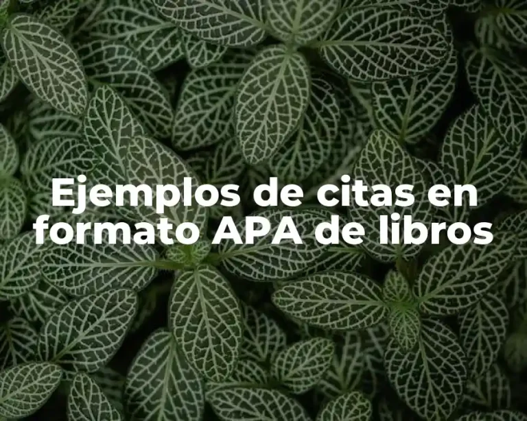Ejemplos de citas en formato APA de libros