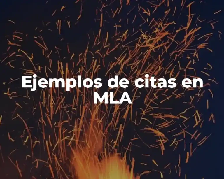 Ejemplos de citas en MLA