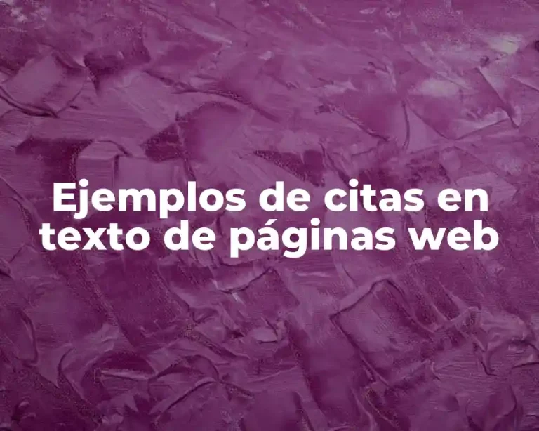 Ejemplos de citas en texto de páginas web