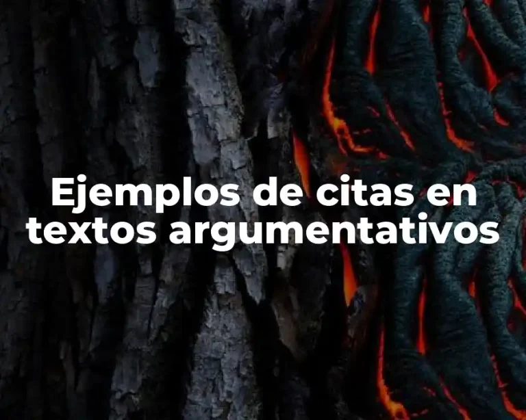 Ejemplos de citas en textos argumentativos