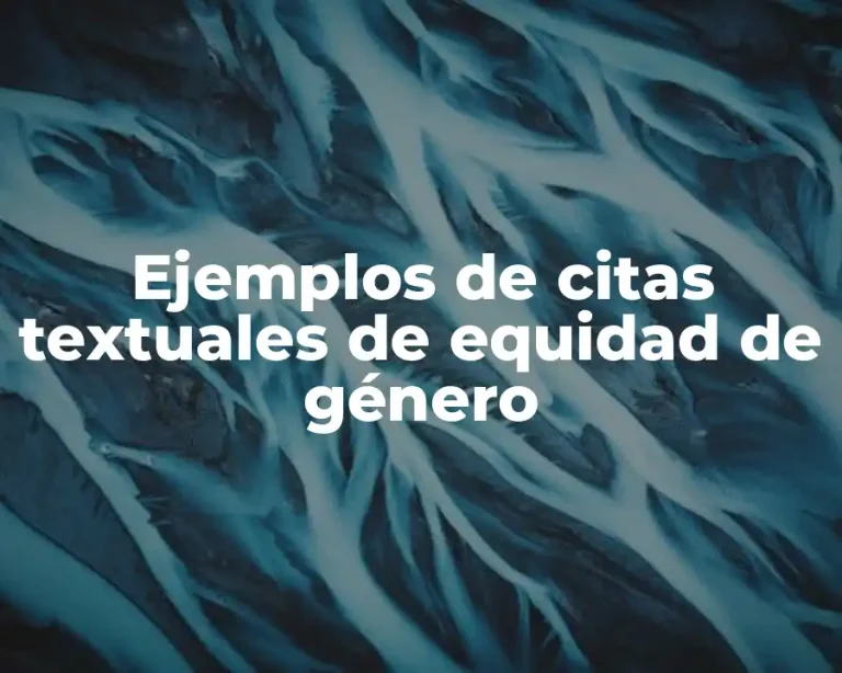 Ejemplos de citas textuales de equidad de género