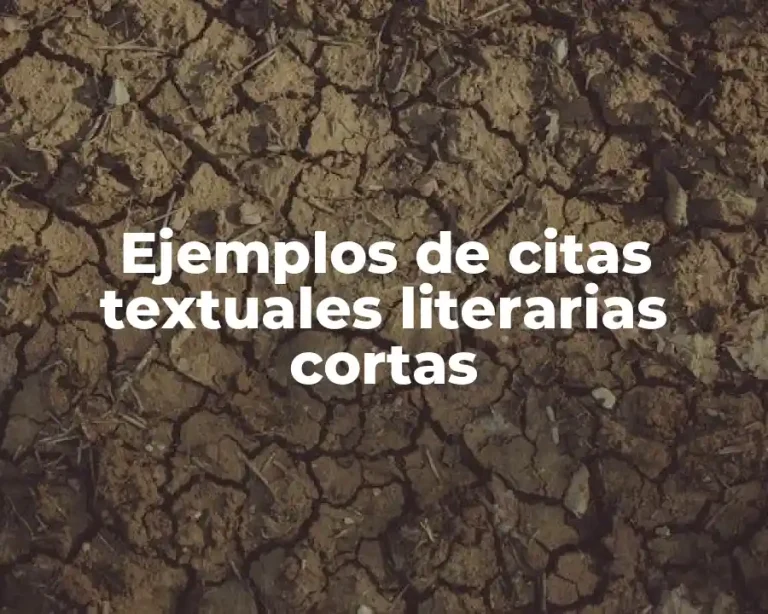 Ejemplos de citas textuales literarias cortas