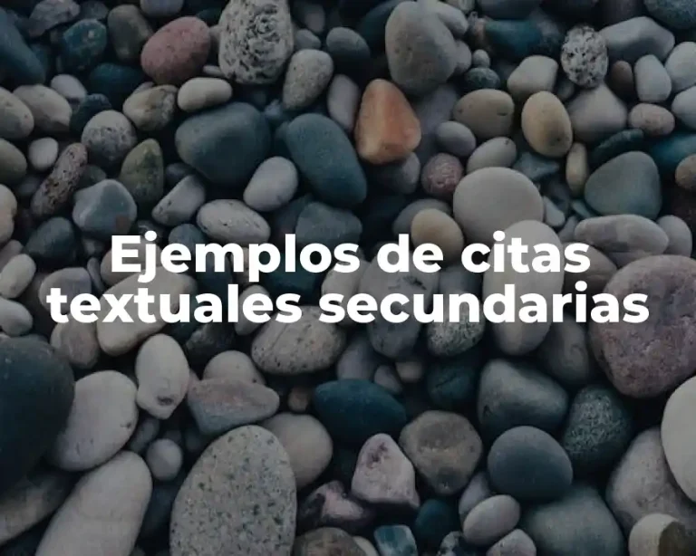 Ejemplos de citas textuales secundarias