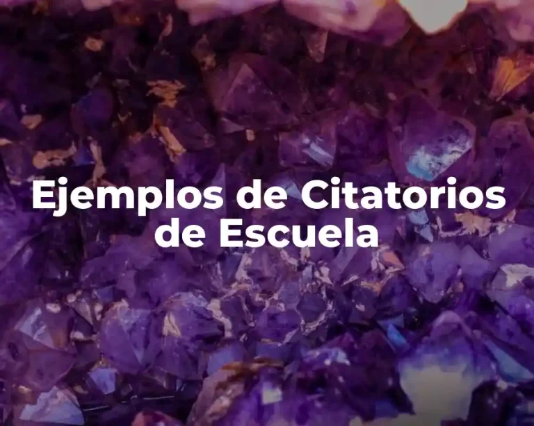 Ejemplos de Citatorios de Escuela