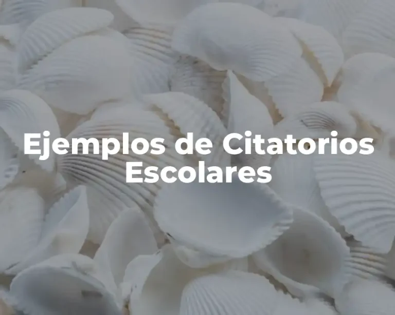 Ejemplos de Citatorios Escolares