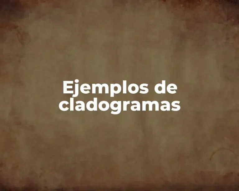 Ejemplos de cladogramas