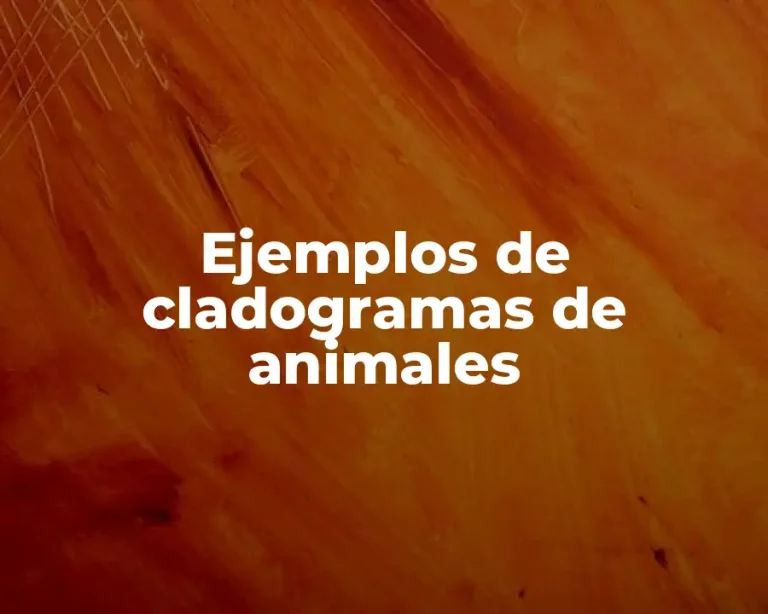 Ejemplos de cladogramas de animales
