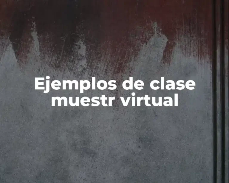Ejemplos de clase muestr virtual