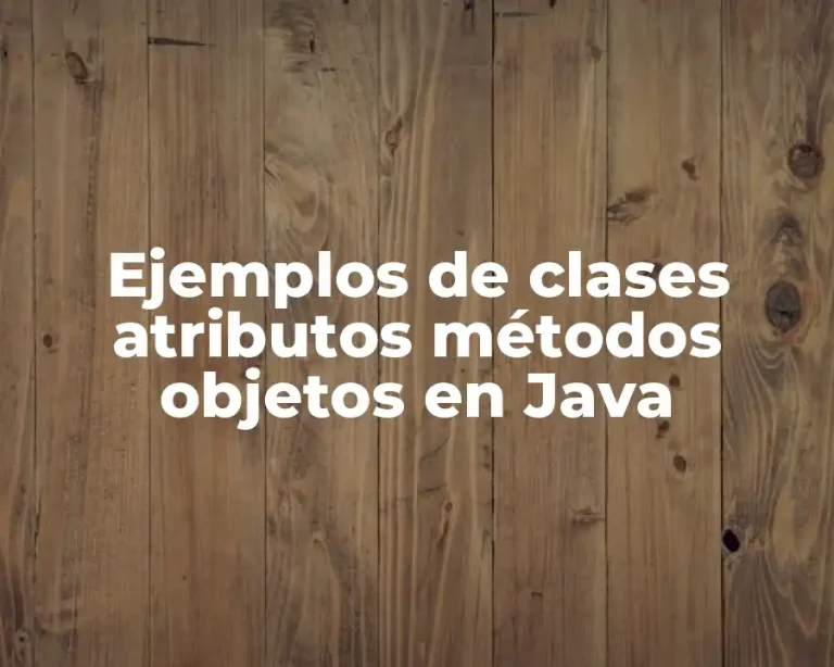 Ejemplos de clases atributos métodos objetos en Java