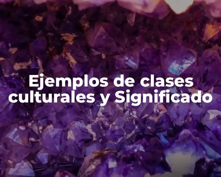 Ejemplos de clases culturales y Significado
