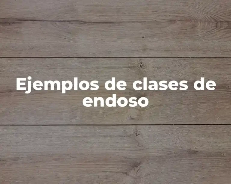 Ejemplos de clases de endoso