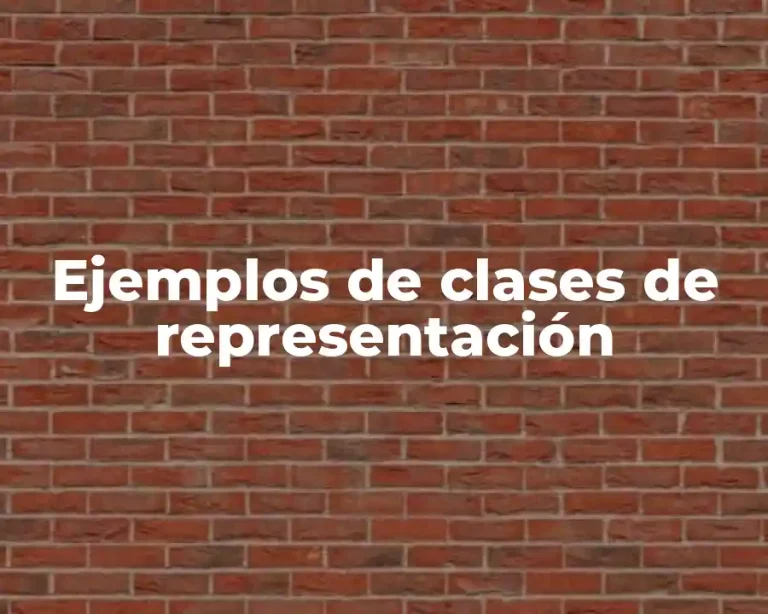 Ejemplos de clases de representación
