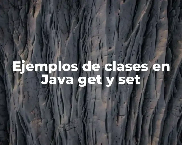 Ejemplos de clases en Java get y set