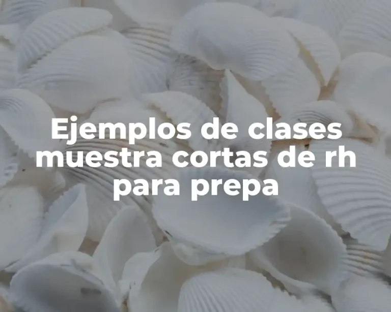 Ejemplos de clases muestra cortas de rh para prepa