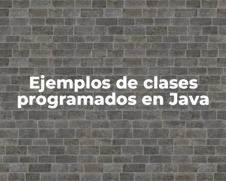 Ejemplos de clases programados en Java