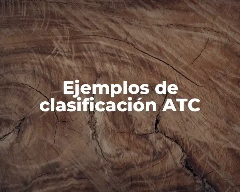 Ejemplos de clasificación ATC