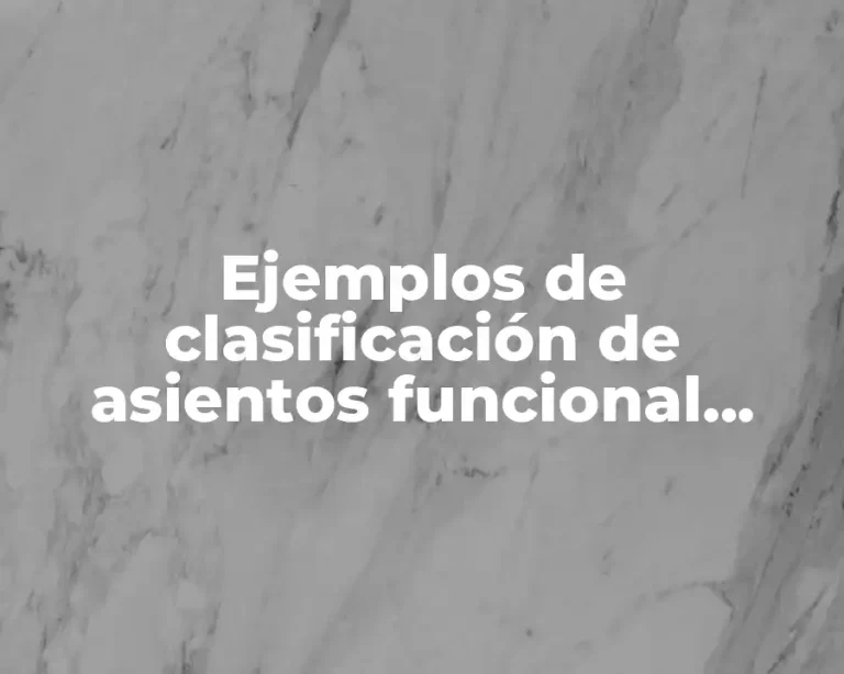 Ejemplos de clasificación de asientos funcional administrativa